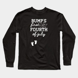 Pregnancy - Bump's first fourth of july Long Sleeve T-Shirt